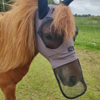 HKM Vliegenmasker Elastic Rits & Neus Grijs