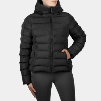 EQPRO Jas Puffer Penelope Zwart + GRATIS Paar Paardrijsokken t.w.v. €9,95